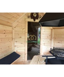 9,2 m² Cabane grill avec sauna dans une extension de 2,5 m