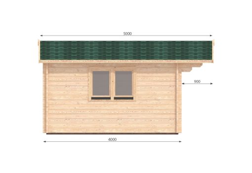 Maison de jardin LINUS 4m x 4m, 44 mm