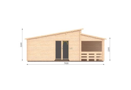 Le chalet Iberica T3 7,92 x 11,84, 68 mm