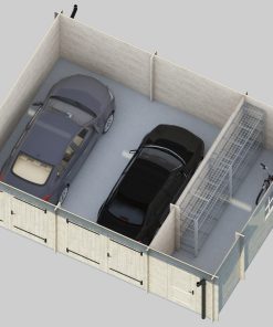 Double garage Favori 5.7m x 7.7m; (43.7 m²)