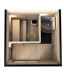Modulaire sauna 3m x 3m
