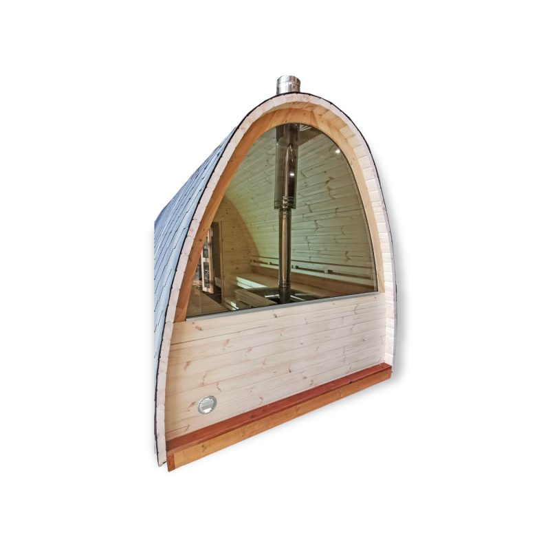 Fenêtre demi-panoramique pour sauna