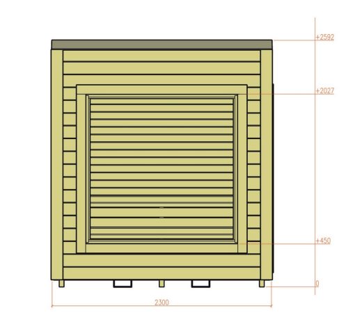 Sauna moderne 2.3 m x 2.3 m